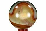 Polished Polychrome Jasper Sphere - Madagascar #110601-1